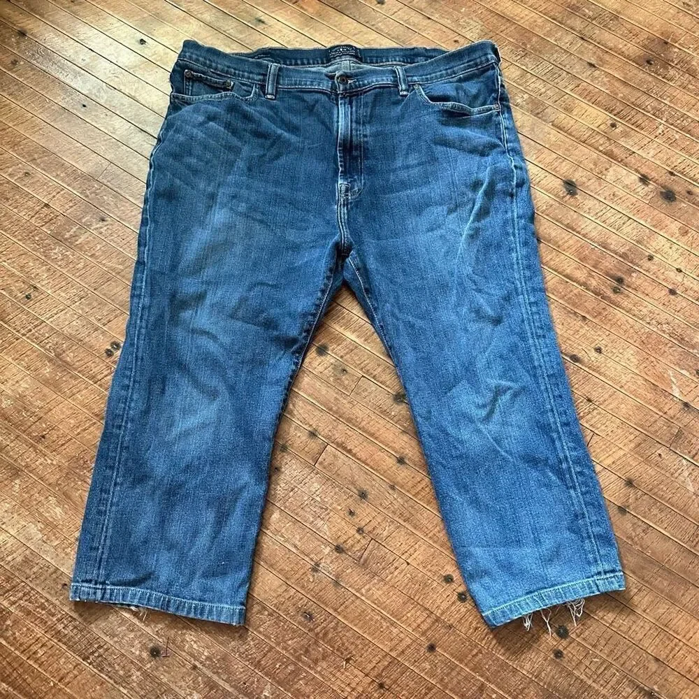 Lucky Brand relaxed straight distressed 46x24 western jeans